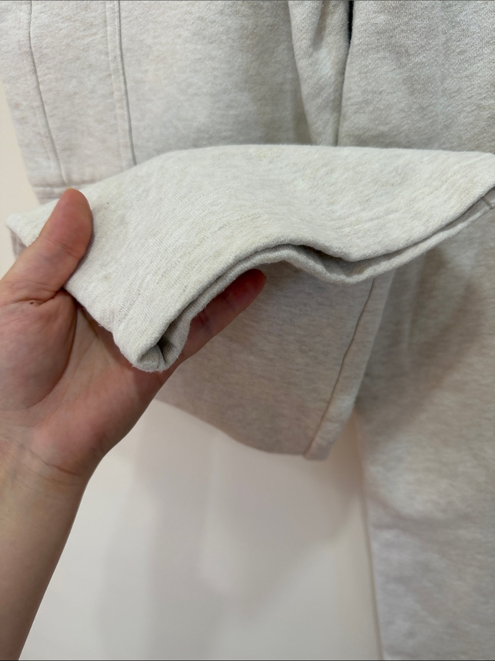 TNA Cozy Fleece Mega Cargo Pants in Heather Ecru - Picture 9 of 12